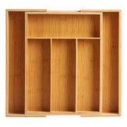Besteckkasten Ausziehbar Braun Bambus (29 x 5 x 38 cm)