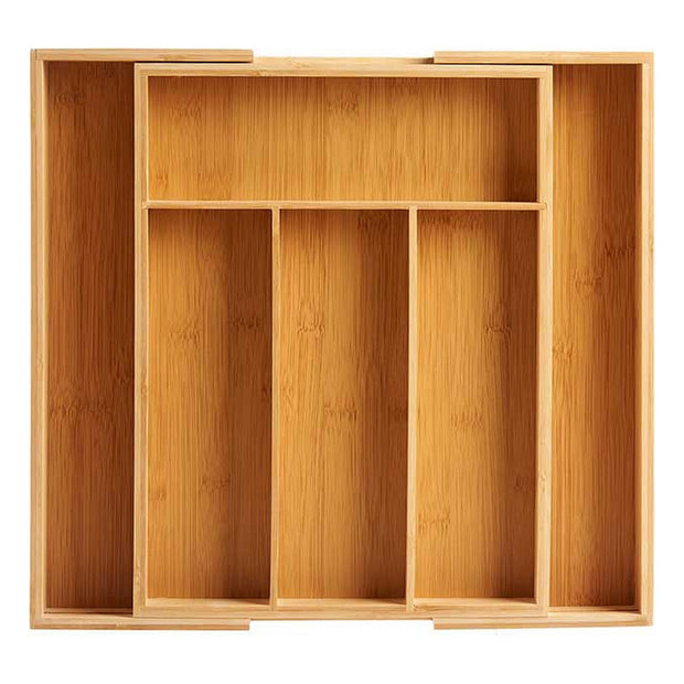 Besteckkasten Ausziehbar Braun Bambus (29 x 5 x 38 cm)