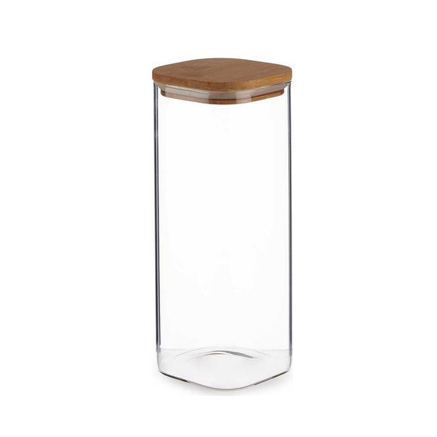 Topf Braun Durchsichtig Bambus Borosilikatglas (1800 ml)