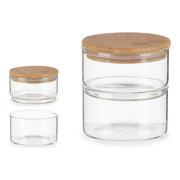 Topf Braun Durchsichtig Bambus Borosilikatglas (800 ml)