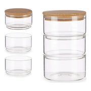 Topf Braun Durchsichtig Bambus Borosilikatglas (1200 ml)