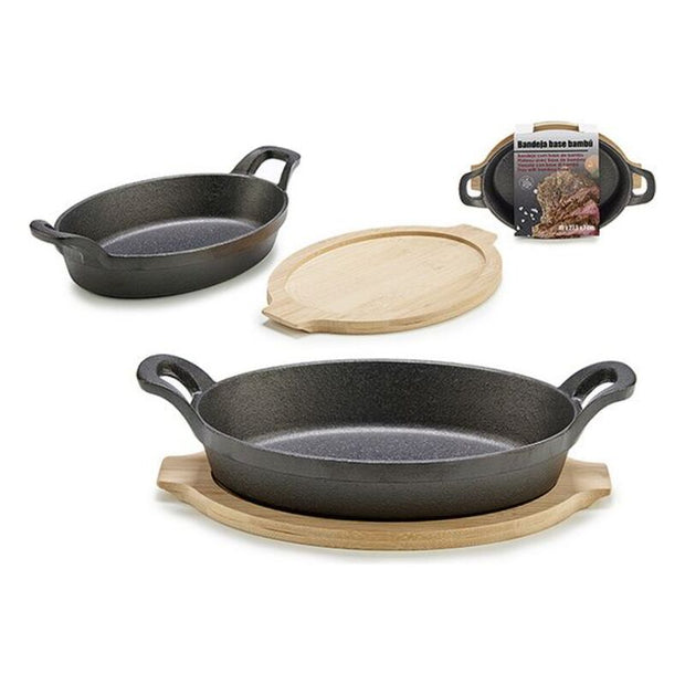 Schale Bambus Eisen Geschmiedetes Eisen (15,5 x 7,5 x 27,5 cm)