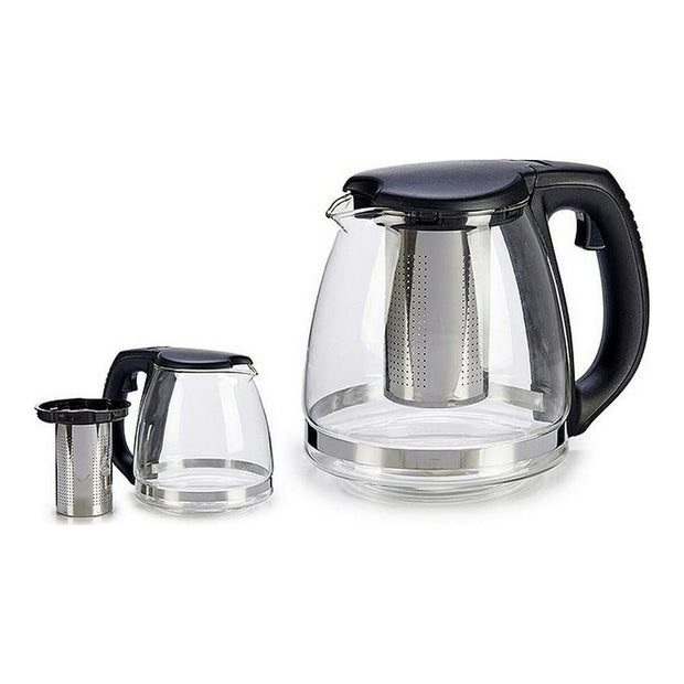 Teekanne Edelstahl Kunststoff Glas (1200 ml)