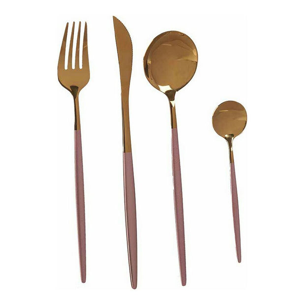Besteck-Set Rosa Golden Edelstahl (8 pcs)