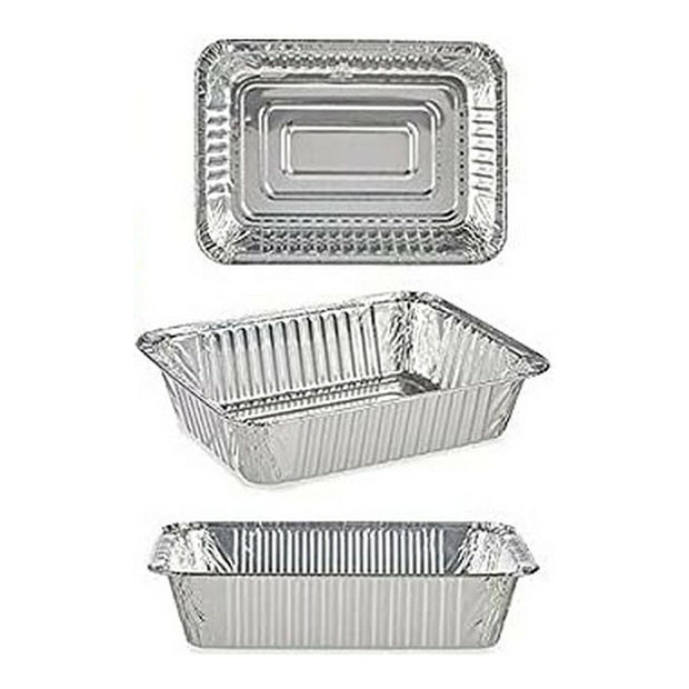 Tablettset Aluminium rechteckig (4 pcs) (15,6 x 5 x 22 cm)
