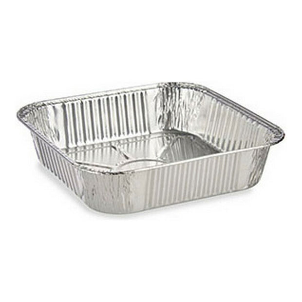 Tablettset Silberfarben Aluminium (20,5 x 20,5 x 4,9 cm) (6 Stücke)