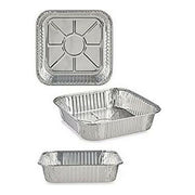 Tablettset Silberfarben Aluminium (20,5 x 20,5 x 4,9 cm) (6 Stücke)