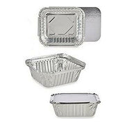 Tablettset Aluminium mit Deckel rechteckig (10 pcs) (12,5 x 7 x 14,8 cm)