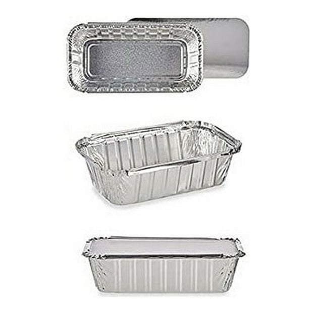 Tablettset Aluminium mit Deckel rechteckig (6 pcs) (11 x 7 x 22 cm)