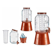 Transparenter Glaskrug Kupfer Mit Unterstützung (22,8 x 37,5 x 20 cm) (3800 ml)