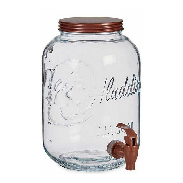 Kanne Durchsichtig Wasserhahn Metall Kunststoff Glas (3800 ml)