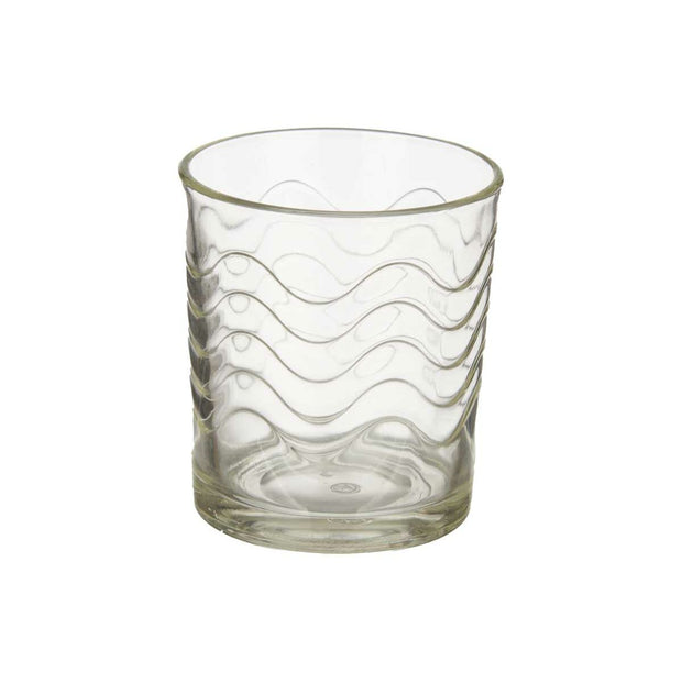 Becher Wellen 6 Stück Kristall Durchsichtig (265 ml)