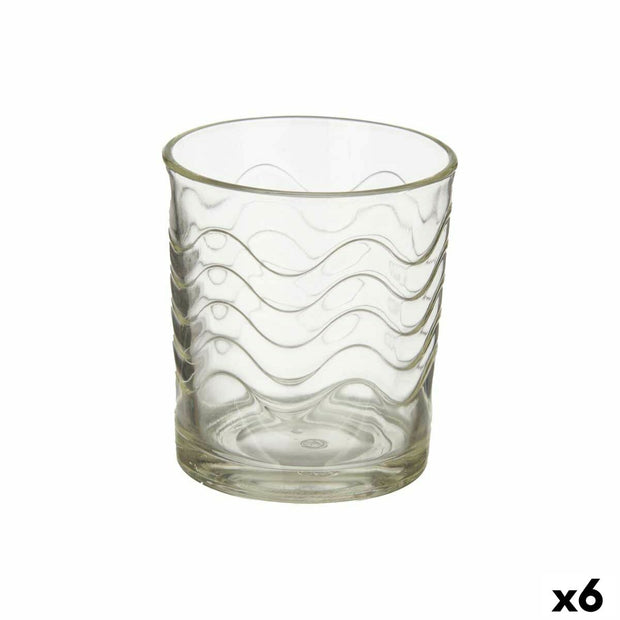 Becher Wellen 6 Stück Kristall Durchsichtig (265 ml)