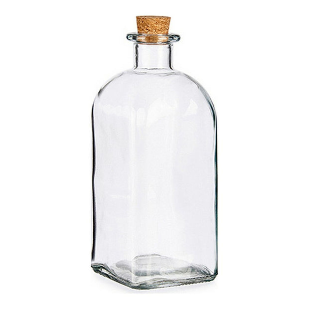 Glas-Flasche Vivalto Durchsichtig Kork Glas (1000 ml)