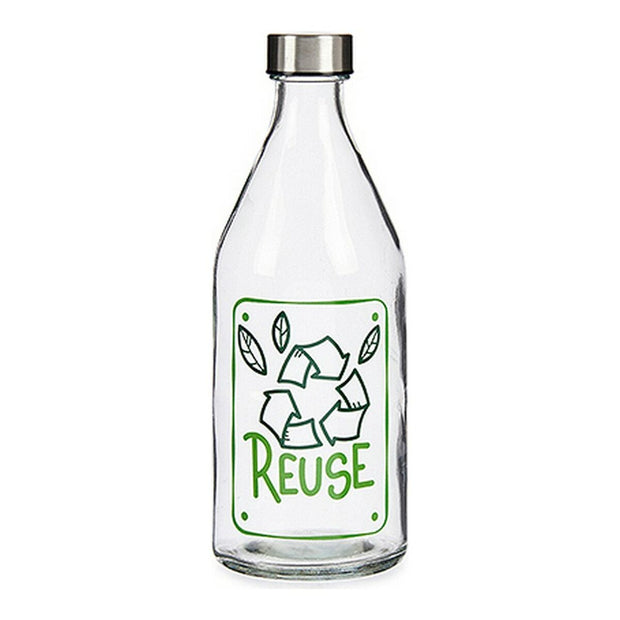 Flasche Reuse Glas Stahl 1000 ml