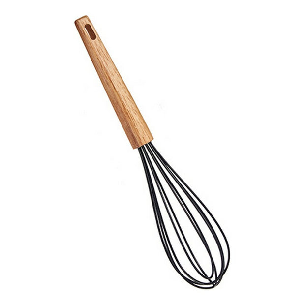 Handschneebesen Silikon Buchenholz (6,5 x 6,5 x 30 cm)