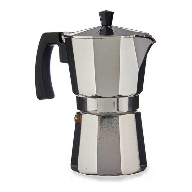 Italienische Kaffeemaschine 6 Tassen Aluminium