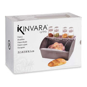 Brotkorb Grau Kunststoff (29,5 x 20,5 x 41 cm)