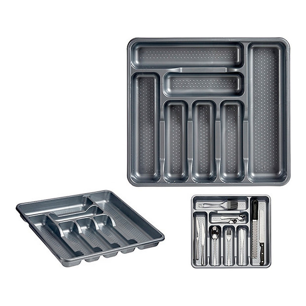 Besteckkasten Metall Kunststoff (39 x 4,5 x 42,5 cm)