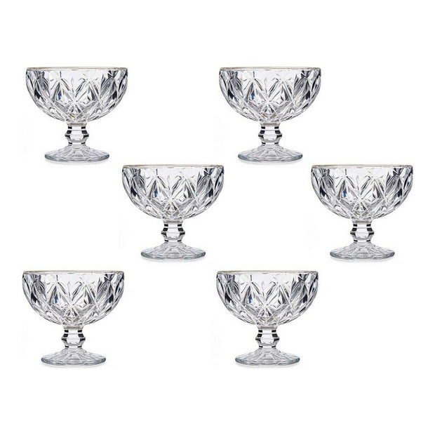Eiscreme- und Milchshakes-Becher Diamant Golden 300 ml (12 x 12 x 10,5 cm)