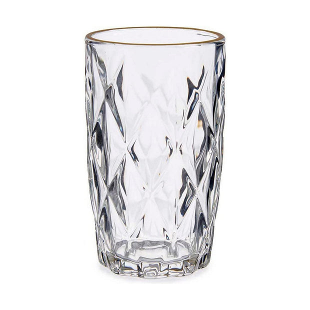 Becher Diamant Golden Durchsichtig Glas (340 ml)