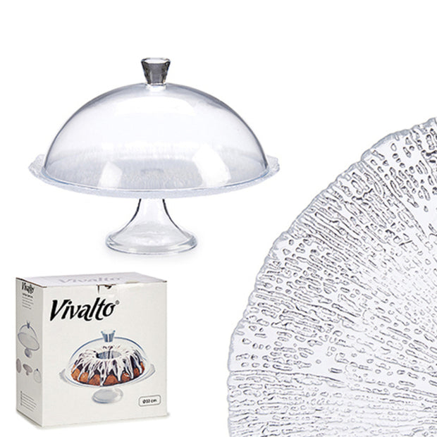 Kuchenplatte Vivalto Rio Durchsichtig Kristall (33 cm)