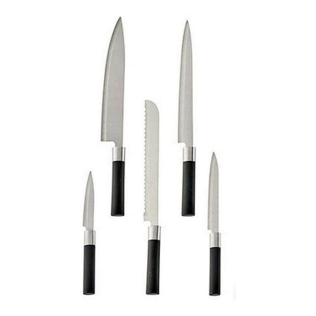 Messerset Schwarz Grau Metall (11 x 35,5 x 11 cm)