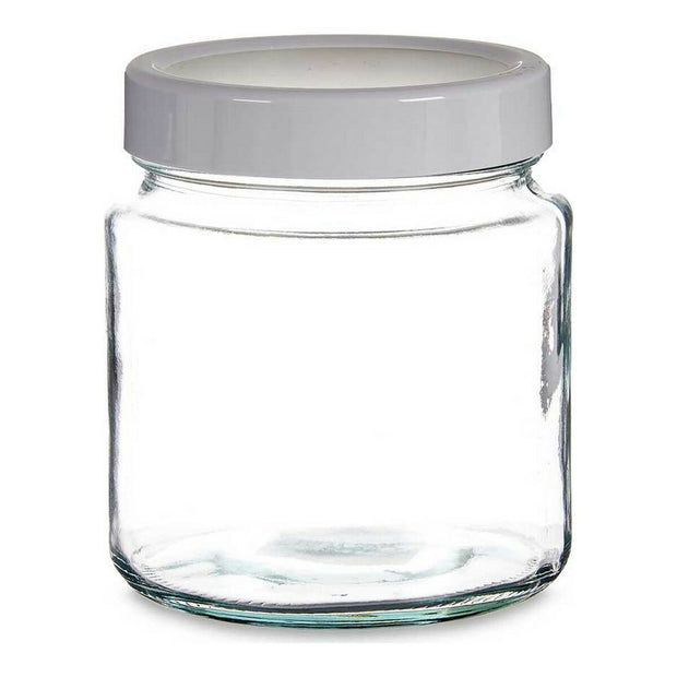 Gefäß Durchsichtig Weiß Kunststoff Glas (11,5 x 13,2 x 11,5 cm) (1000 ml)