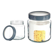 Gefäß Grau Durchsichtig Glas PP (11,5 x 13,2 x 11,5 cm) (1000 ml)