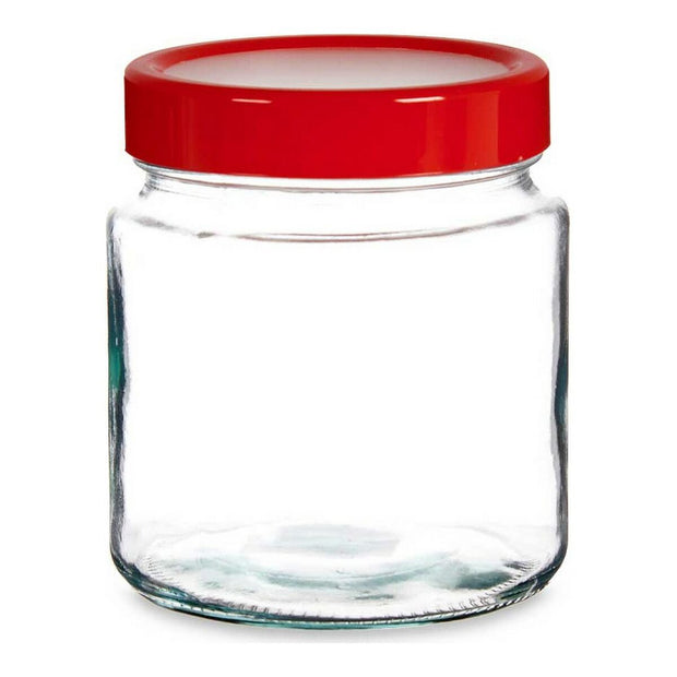 Gefäß Rot Durchsichtig Glas PP (11,5 x 35,5 x 11,5 cm) (1000 ml)