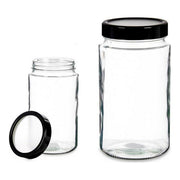 Gefäß Schwarz Durchsichtig Glas PP (11,5 x 21,5 x 11,5 cm) (2 L)