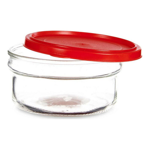 Runde Lunchbox mit Deckel Rot Kunststoff Glas (415 cl)