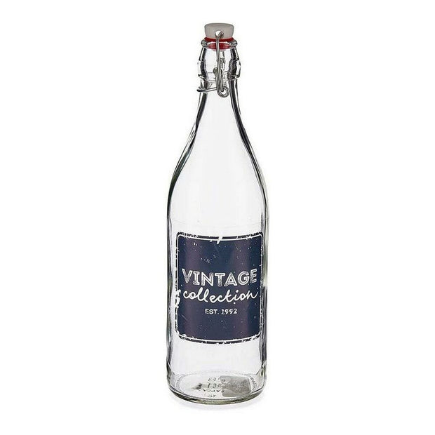 Flasche Vintage Durchsichtig Metall Kunststoff Glas (1000 ml)