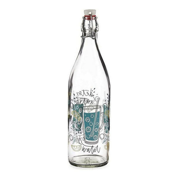 Flasche Detox Durchsichtig Metall Kunststoff Glas (1000 ml)