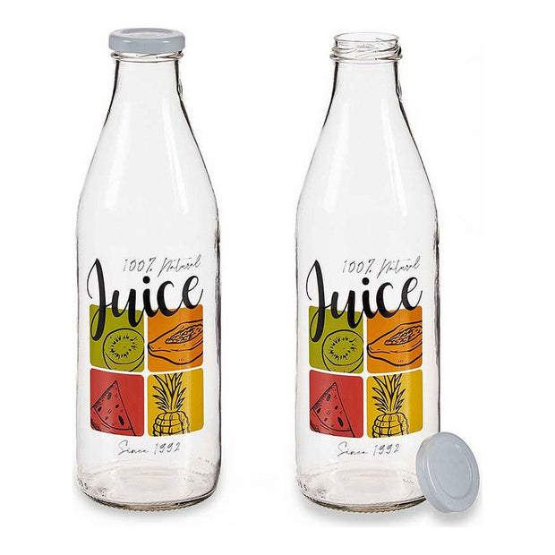 Flasche Juice Durchsichtig Metall Glas (1000 ml)