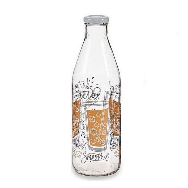 Flasche Detox Durchsichtig Metall Glas (1000 ml)