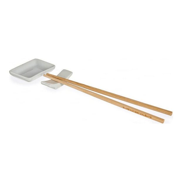 Sushi-Set Weiß aus Keramik (12 Stücke)