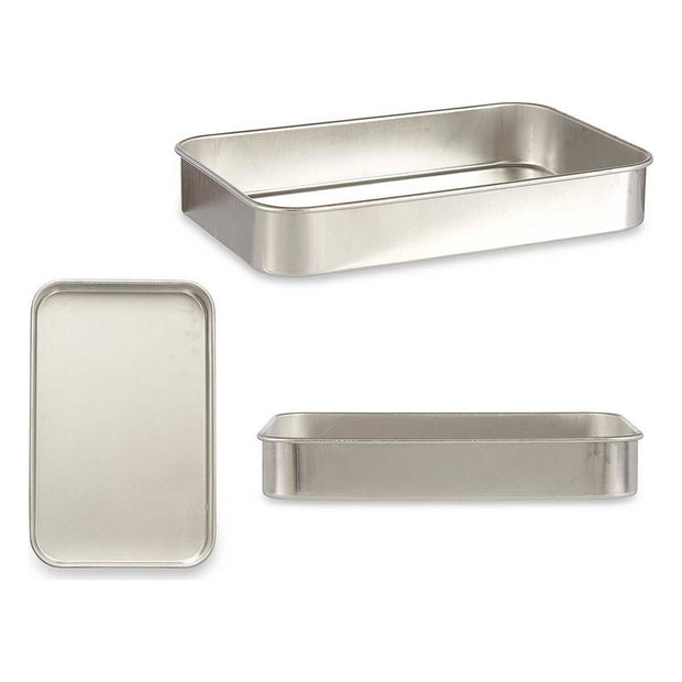 Backofenform Silberfarben Aluminium (23,5 x 6 x 36 cm)