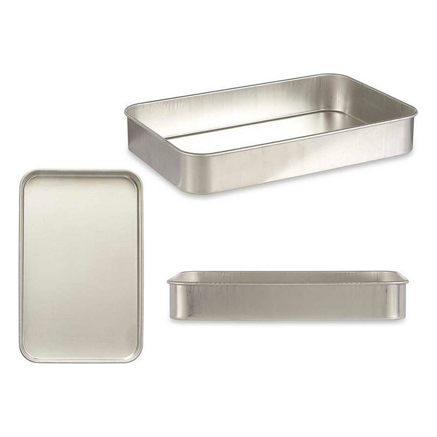 Backofenform Silberfarben Aluminium (26 x 6,5 x 41 cm)