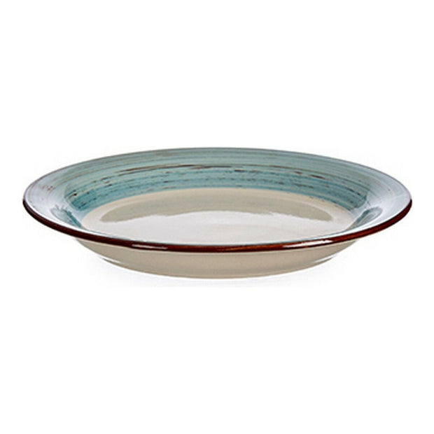 Dessertteller 3D Blau Steingut (19 x 2,5 x 19 cm)