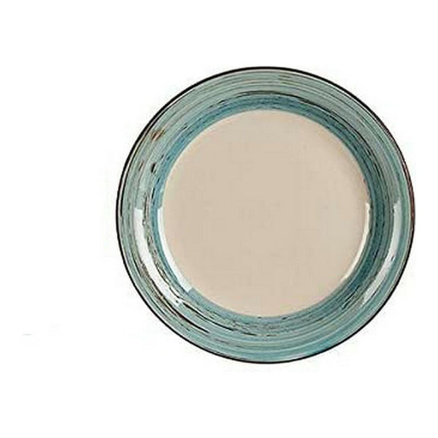 Dessertteller 3D Blau Steingut (19 x 2,5 x 19 cm)