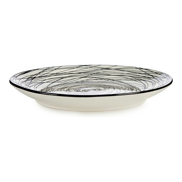 Teller Ø 20 cm Porzellan Schwarz (19,5 x 2,5 x 19,5 cm)