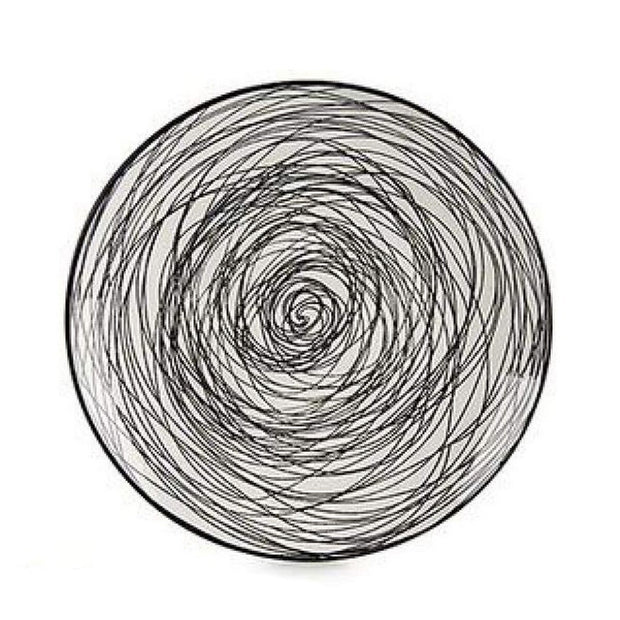 Teller Ø 20 cm Porzellan Schwarz (19,5 x 2,5 x 19,5 cm)