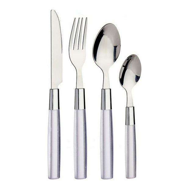 Besteck-Set Weiß Edelstahl PS (16 Stücke)