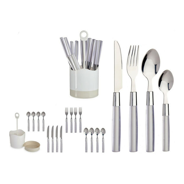 Besteck-Set Grau Edelstahl PS (16 Stücke)