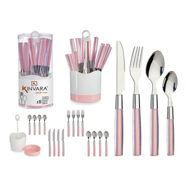 Besteck-Set Rosa Edelstahl PS (16 Stücke)