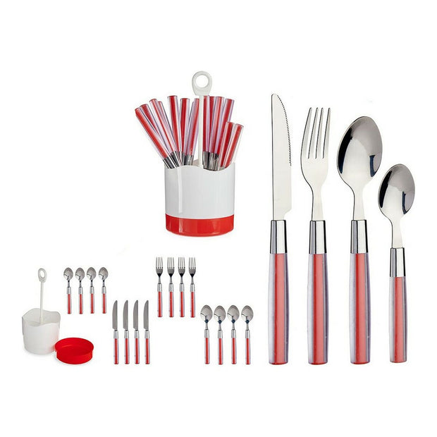 Besteck-Set Rot Edelstahl PS (16 Stücke)