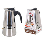 Italienische Kaffeemaschine Quttin Silberfarben Edelstahl (4 Kopper)