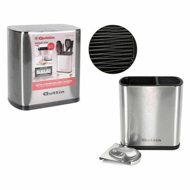 Gefäß für Küchenutensilien Quttin Grau (19 x 12 x 19,4 cm)