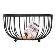 Obstschale Confortime Rustic Schwarz Metall (25 x 25 x 13 cm)